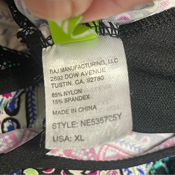 N by BAREFOOT MISS OF CALIFORNIA Multi Design Crossover Strap Swim Dress XL - Picture 6 of 9